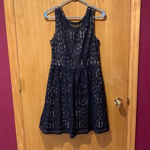 Navy blue lace dress